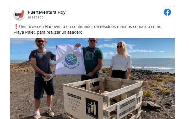 El Ayuntamiento condena el vandalismo provocado ante la quema intencionada de un playa-palet