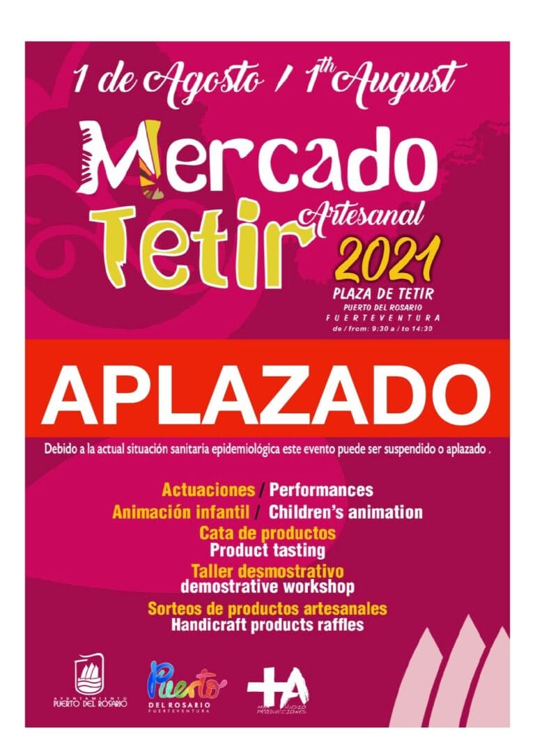 Aplazada la próxima edición del Mercado de Tetir