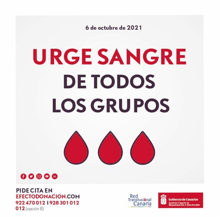 Campaña ‘urgente’ de donación de sangre en Puerto del Rosario