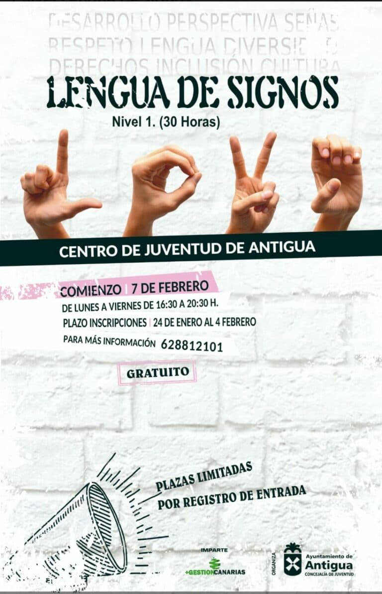 Antigua organiza un nuevo curso de Lengua de Signos