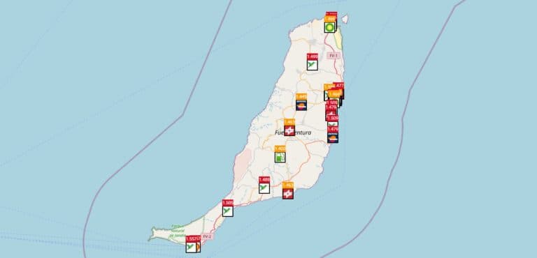 Gasolineras baratas en Fuerteventura, a tiempo real