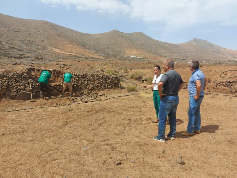 Un grupo de 43 desempleados luchan contra la desertificación en Fuerteventura
