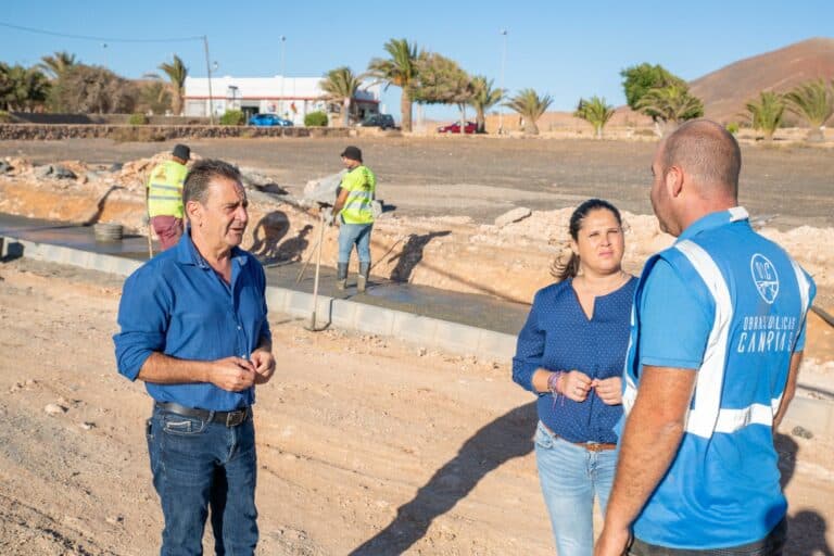Avanzan las obras de saneamiento en el pueblo de Tuineje
