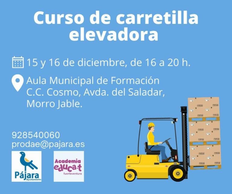 Pájara promueve un nuevo curso para el manejo de carretillas elevadoras