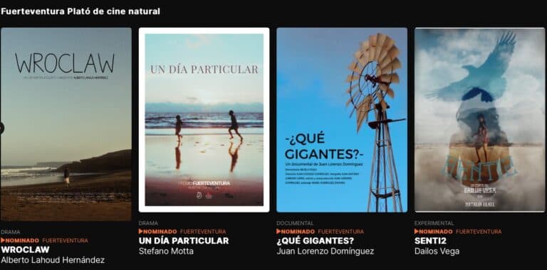 Notodofilmfest anuncia los nominados al Premio Fuerteventura Plató Natural de Cine