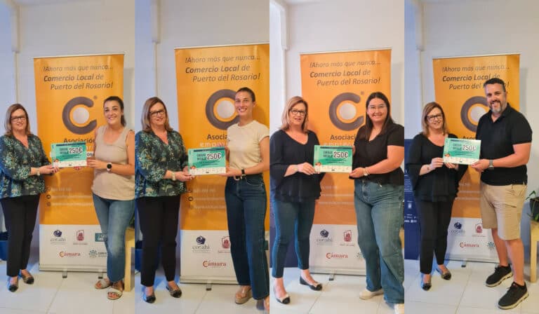 Los ganadores de los cheques regalo de la Feria de Oportunidades ya disfrutan de sus premios
