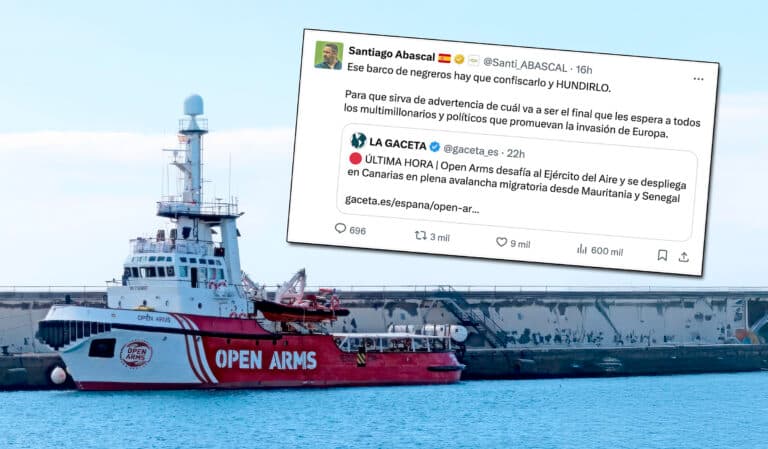 Abascal pide hundir el “barco de negreros” de Open Arms en Tenerife y reaviva la polémica migratoria