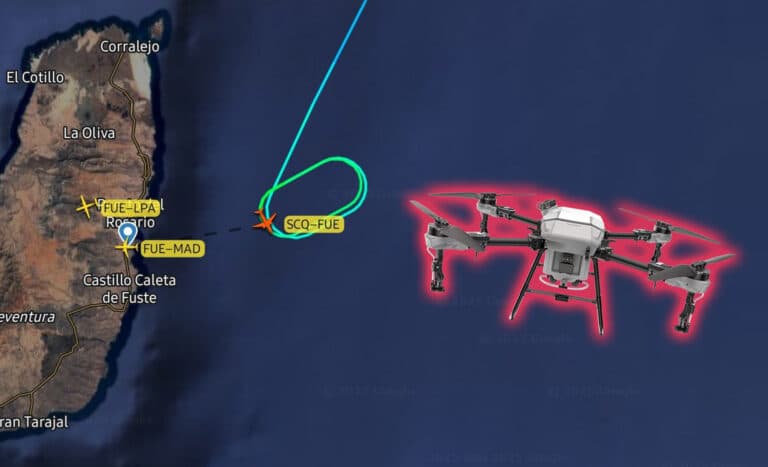 Presencia de un dron obliga a desviar vuelos y paraliza temporalmente el tráfico aéreo en Fuerteventura