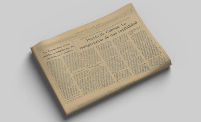 El artículo de 1987 de Juan Manuel Perdomo: “Puerto de Cabras: La recuperación de una capitalidad”