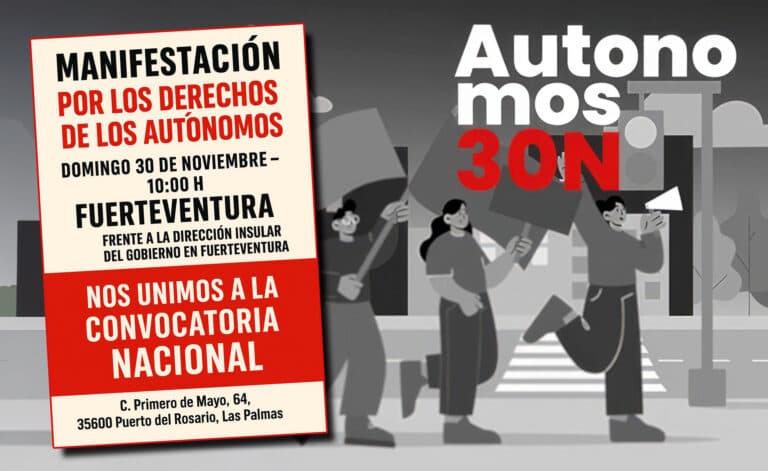 La Asociación de Autónomos de Fuerteventura y Canarias se suma a la manifestación nacional y anuncia el fin de la “huelga de TPV” con balance positivo