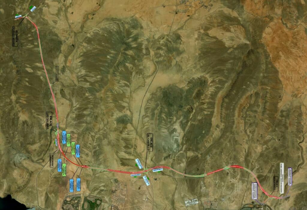 El tramo Aeropuerto–Pozo Negro incorpora el primer túnel bitubo de Fuerteventura en la mayor obra viaria de su historia