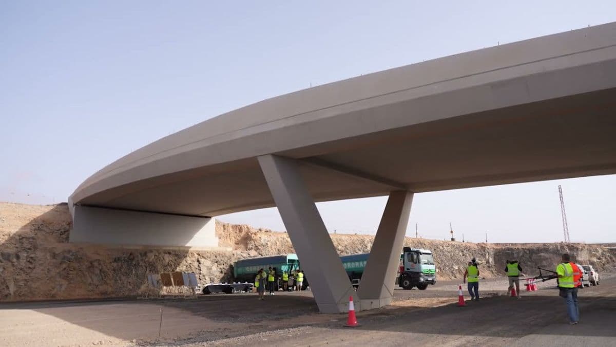 Desvíos de tráfico en el enlace de Guisguey los días 12 y 13 de mayo por las obras de la Variante de Puerto del Rosario-La Caldereta