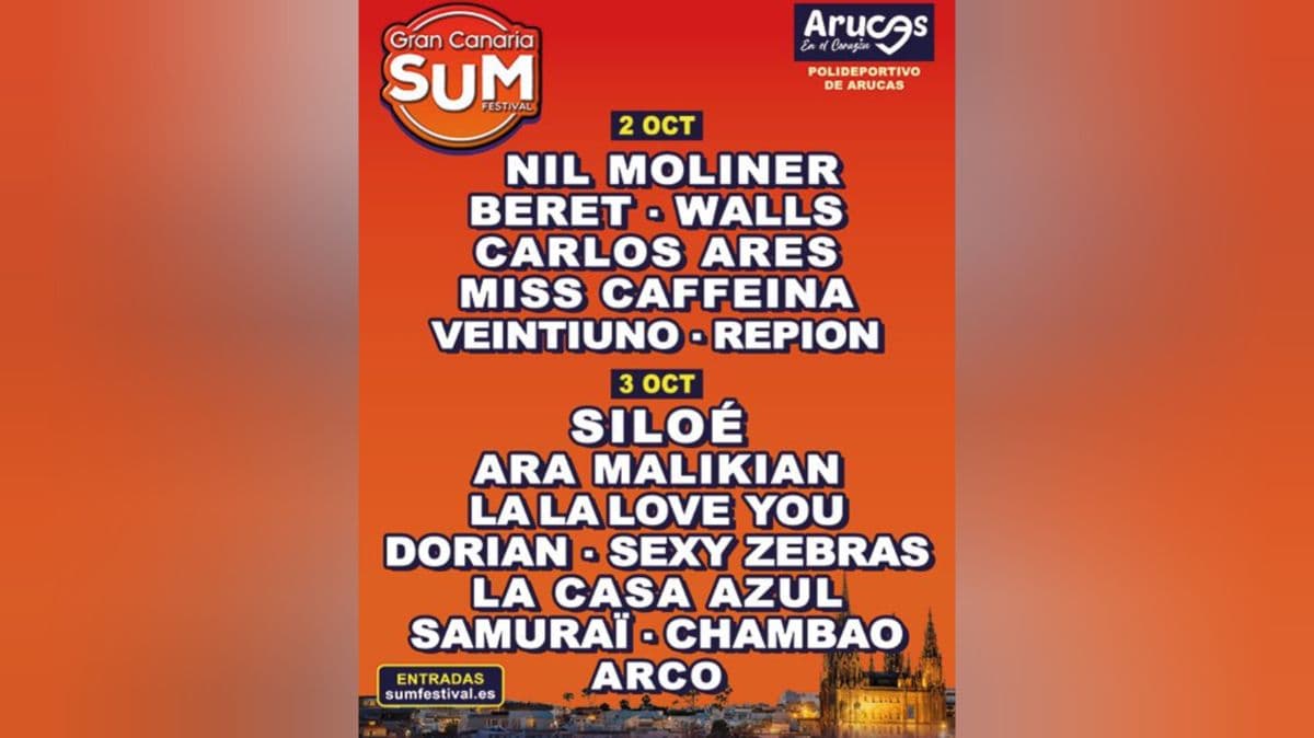 El Gran Canaria SUM Festival 2026 confirma un cartel que lo sigue haciendo único en la Islas.