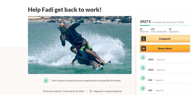 Una vecina de La Oliva organiza un crowdfunding para sacar a flote a un emprendedor