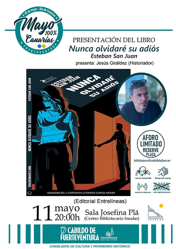 El escritor palmero Esteban San Juan presenta su nueva novela en el Centro Bibliotecario Insular