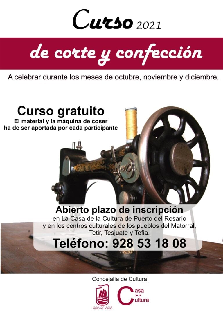 Abierta la inscripción en el curso de corte y confección en Puerto del Rosario