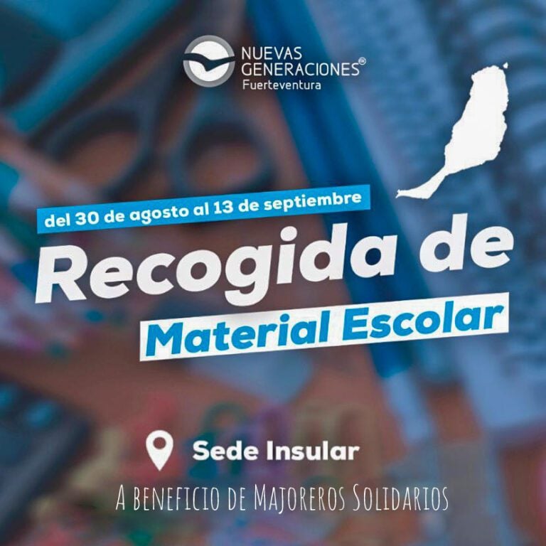 NNGG pone en marcha la campaña de recogida de material escolar