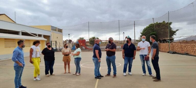La cancha deportiva de Tesjuate contará con un nuevo vallado