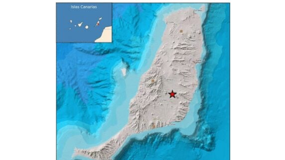 Seísmo de 2.6 con epicentro en Tuineje