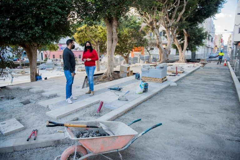 Las obras que se realizan en Gran Tarajal avanzan a buen ritmo