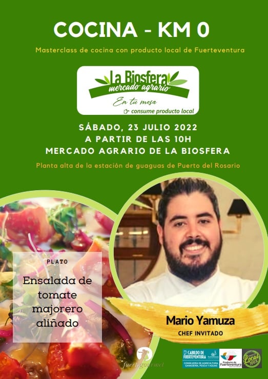 El chef Mario Yamuza protagoniza la próxima masterclass del Mercado de la Biosfera