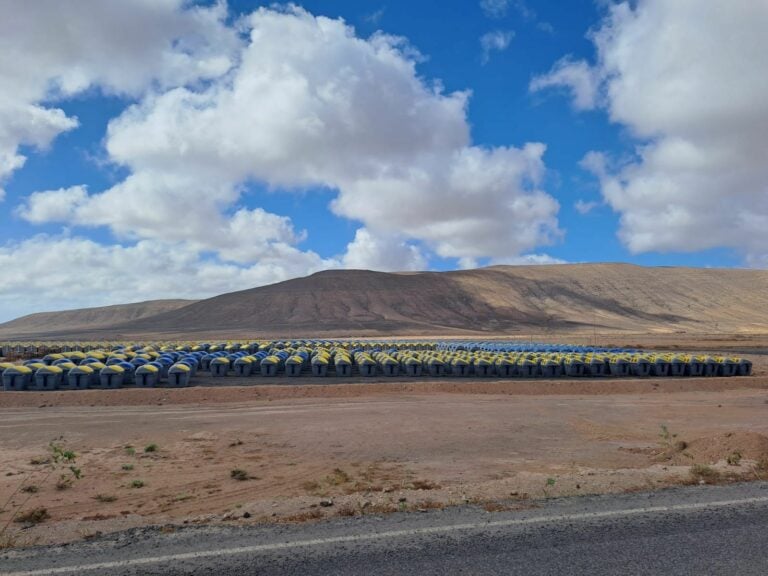 1.079 contenedores «abandonados» en Zurita esperan su instalación en núcleos urbanos de la Isla
