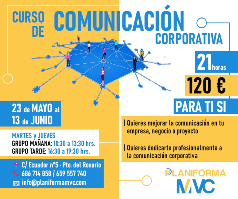 Nuevo Curso de Comunicación para autónomos, pymes y futuros profesionales de la comunicación