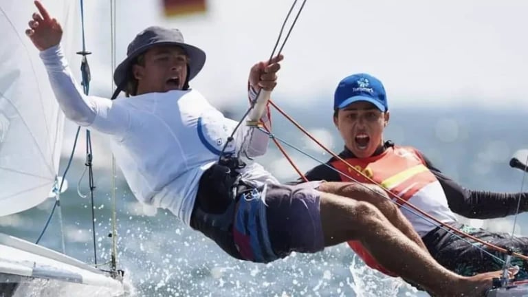 Los lanzaroteños Miguel Ángel Morales y Alejandro Martín, campeones de Europa de vela de 420