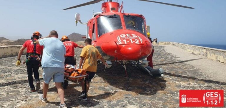 Rescatada una mujer herida tras sufrir una caída en Lobos