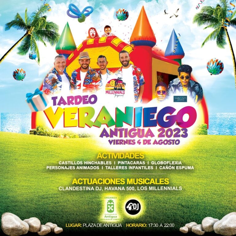 Tardeo Veraniego este viernes en Antigua con las actuaciones de Havana 500 y Los Millennials