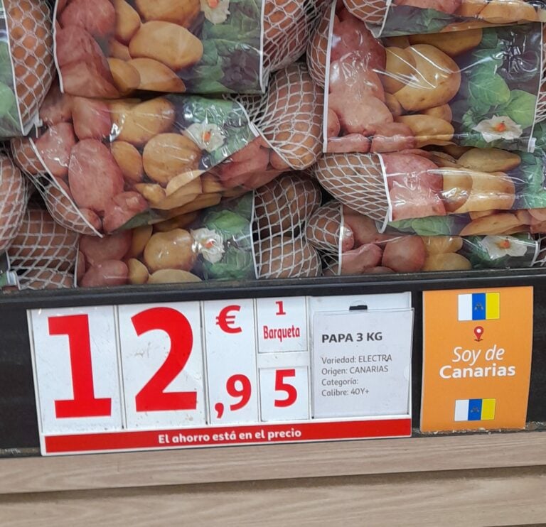 Denuncian ante la CNMC el «repentino e injustificado» precio de la papa en Canarias