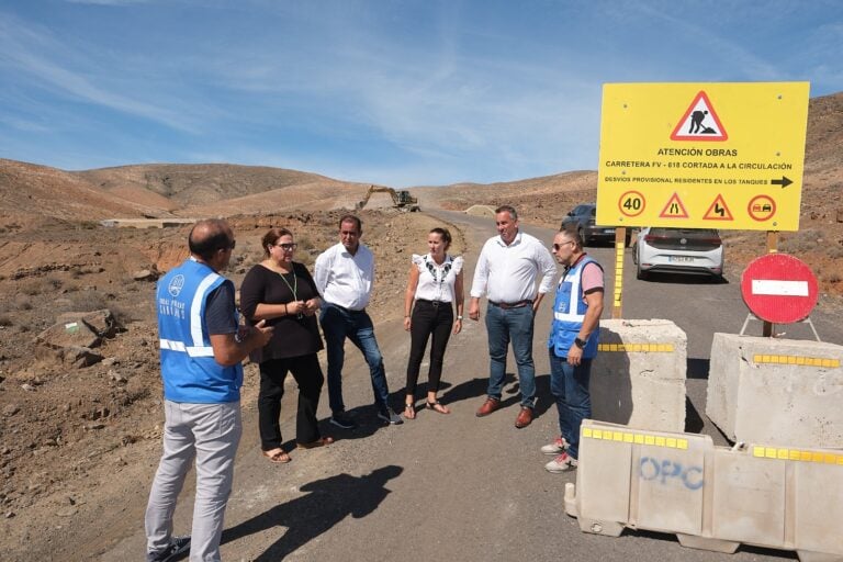 Avanzan las obras de la carretera entre El Cardón y la FV-605