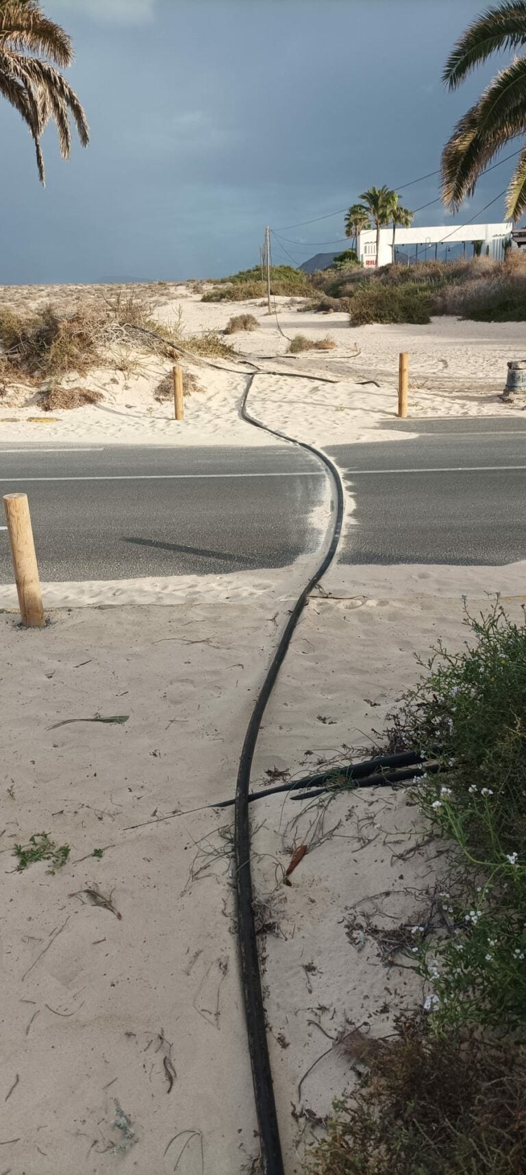 La Oliva exige la retirada del tendido telefónico que amenaza el Parque Natural de las Dunas