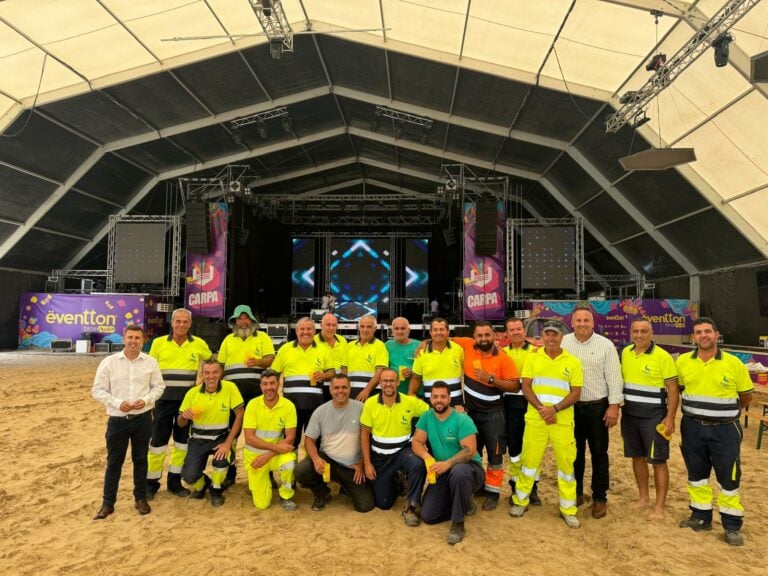 El Ayuntamiento de Pájara concluye satisfactoriamente la puesta a punto de la Carpa del Mundial de Windsurfing y Wingfoil