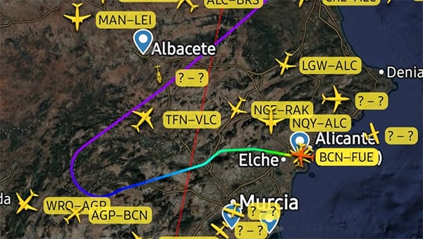 Emergencia médica obliga a desviar un vuelo de Vueling con destino Fuerteventura