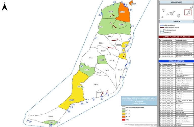 La Justicia europea condena a España por no actualizar los planes de inundación en Fuerteventura, Lanzarote y La Palma