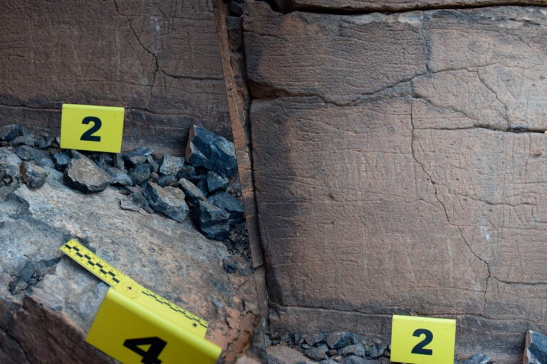 Patrimonio Cultural del Cabildo denuncia un expolio en los grabados rupestres de Montaña del Sombrero