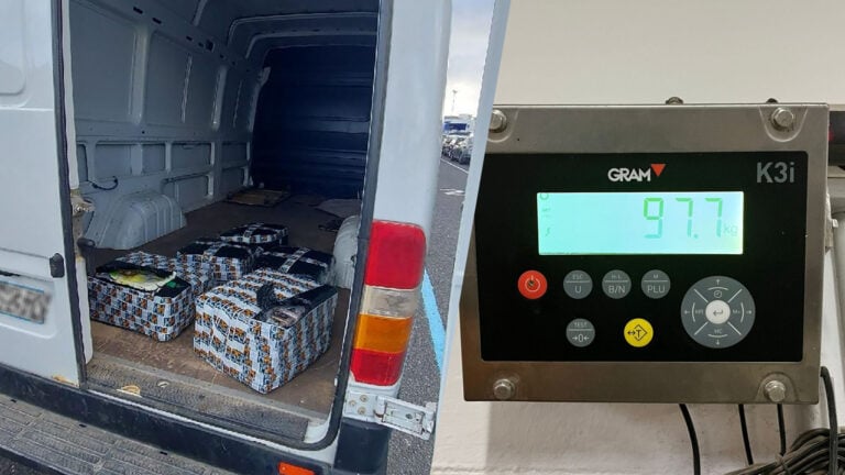 Intervenidos casi 98 kilos de hachís en el muelle de Morro Jable