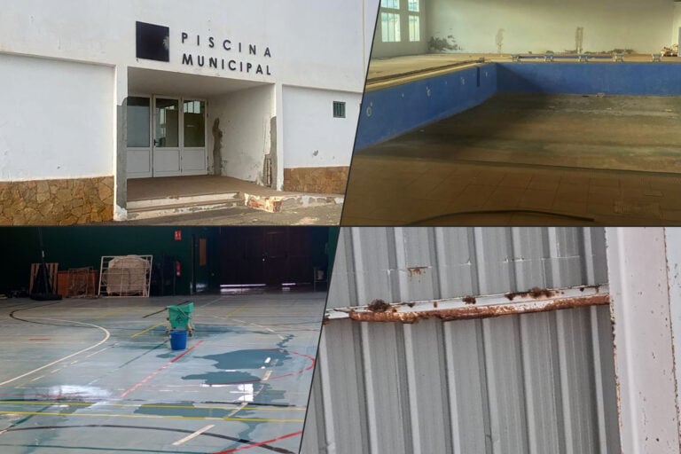 Antigua acumula más de una década de problemas en sus instalaciones deportivas: piscina cerrada y un pabellón con filtraciones