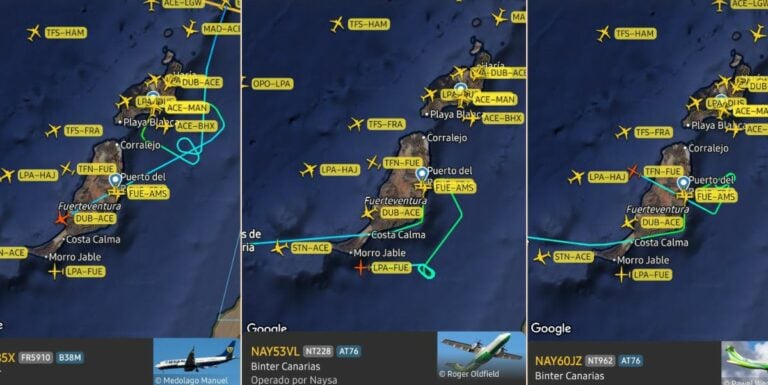 Fuertes rachas de viento y cizalladura obligan a desviar varios vuelos en Canarias y complican la operativa aeroportuaria