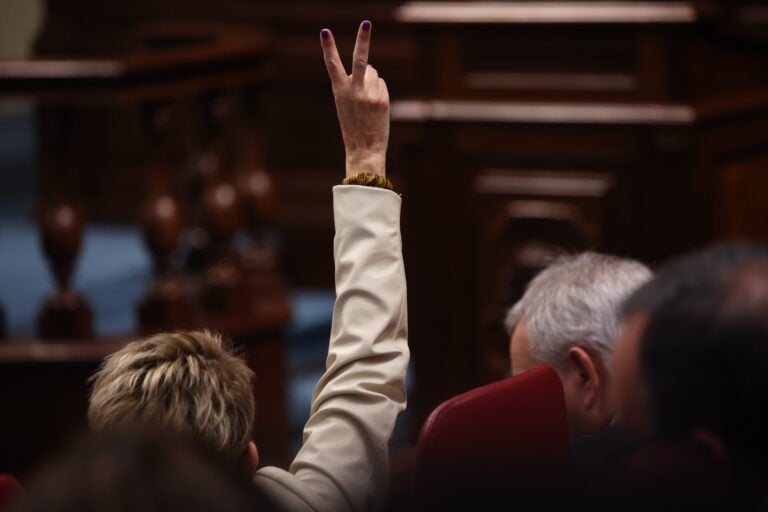Un momento durante el debate