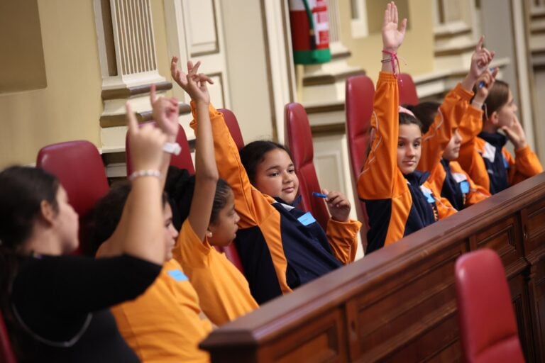 Un momento durante el pleno infantil