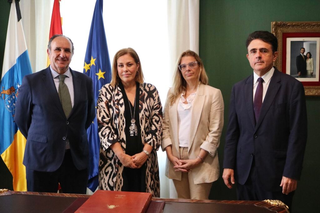 Un momento durante la visita