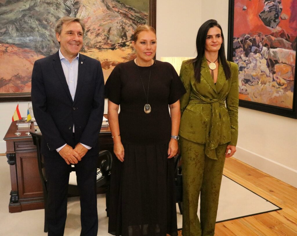 Un momento durante la visita