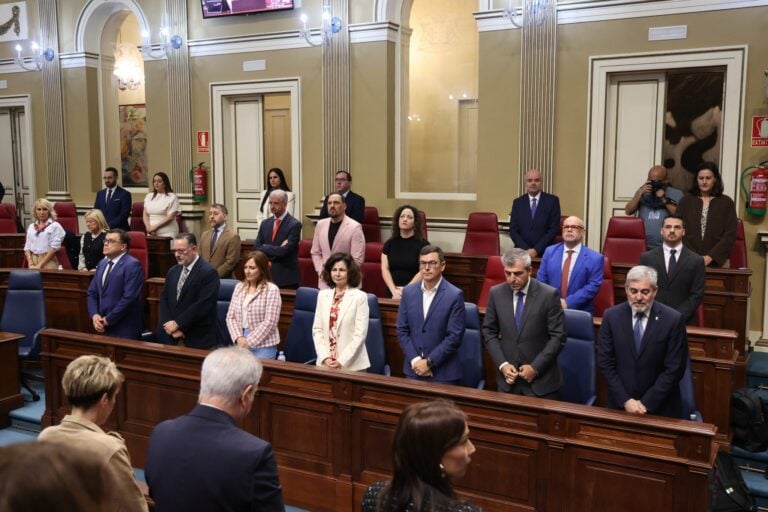 Un momento durante el minuto de silencio