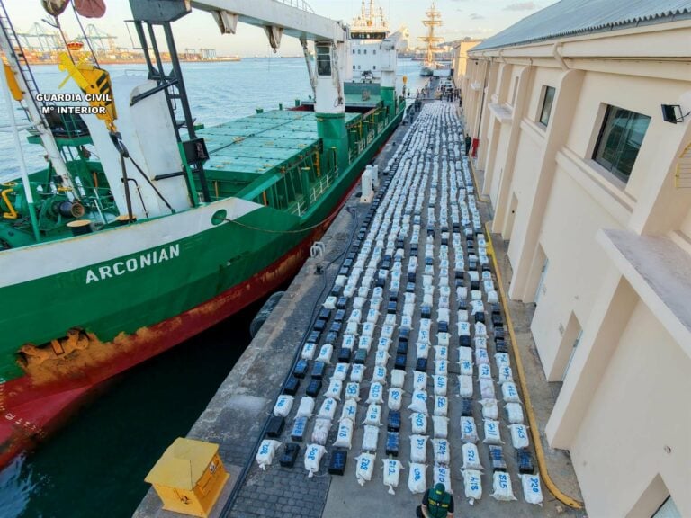 41 toneladas de cocaína en quince días y confirma la alerta de Europol: el país es el epicentro del narcotráfico atlántico