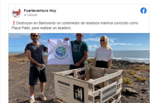 El Ayuntamiento condena el vandalismo provocado ante la quema intencionada de un playa-palet