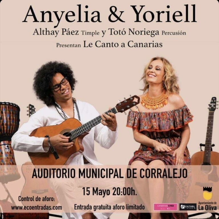 Anyelia & Yoriell actúan este sábado en el Auditorio de Corralejo junto a Althay Páez y Totó Noriega