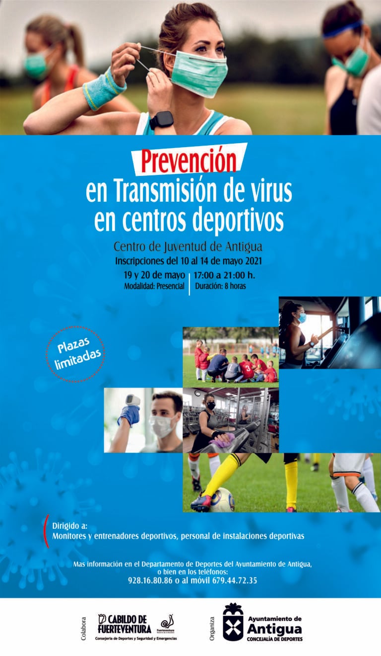 Antigua organiza un curso de Prevención en Transmisión de virus en centros deportivos
