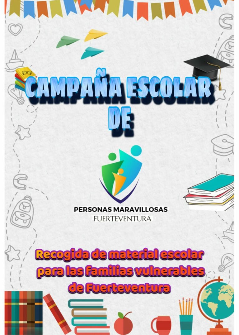 Personas Maravillosas pone en marcha la campaña de recogida de material escolar